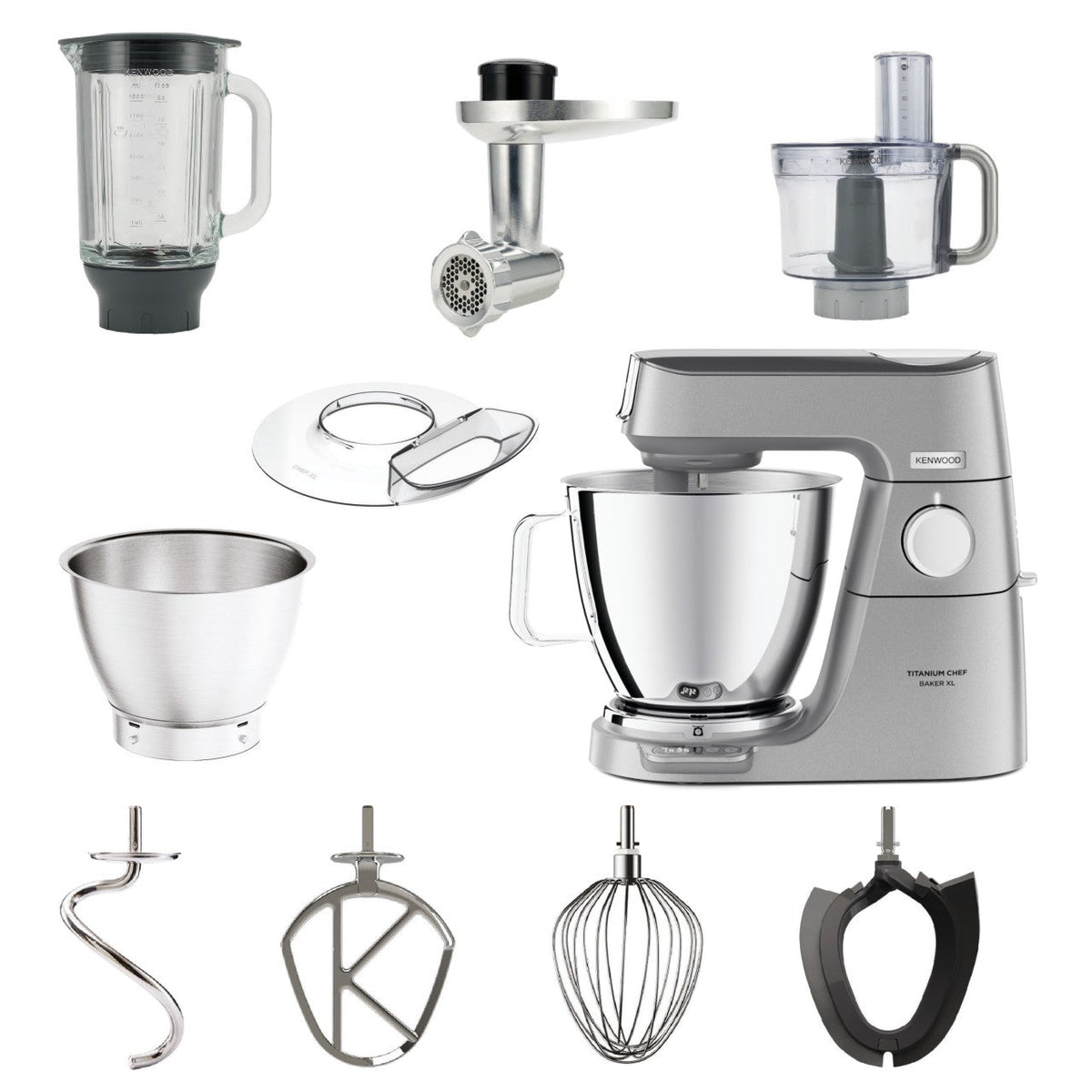 Kenwood Chef Baker XL 7 l, Titanium Silber KVL85.594SI