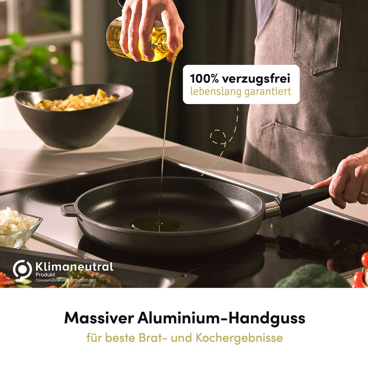 Aluguss Bräter Rund 32 cm Induktion 5,6 L