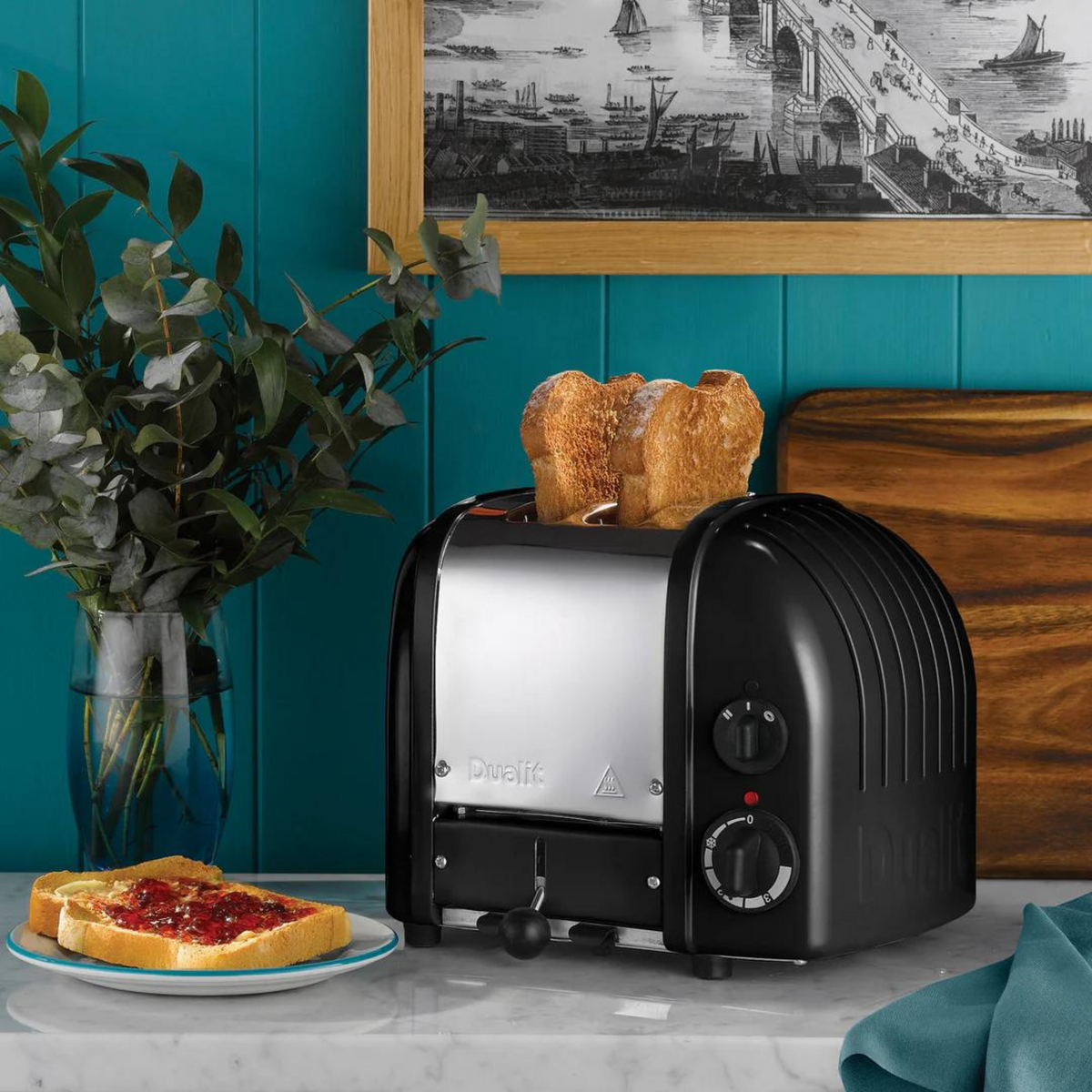Dualit Toaster Paket 2, 2er Toaster mit Brötchenaufsatz und Sandwichzange
