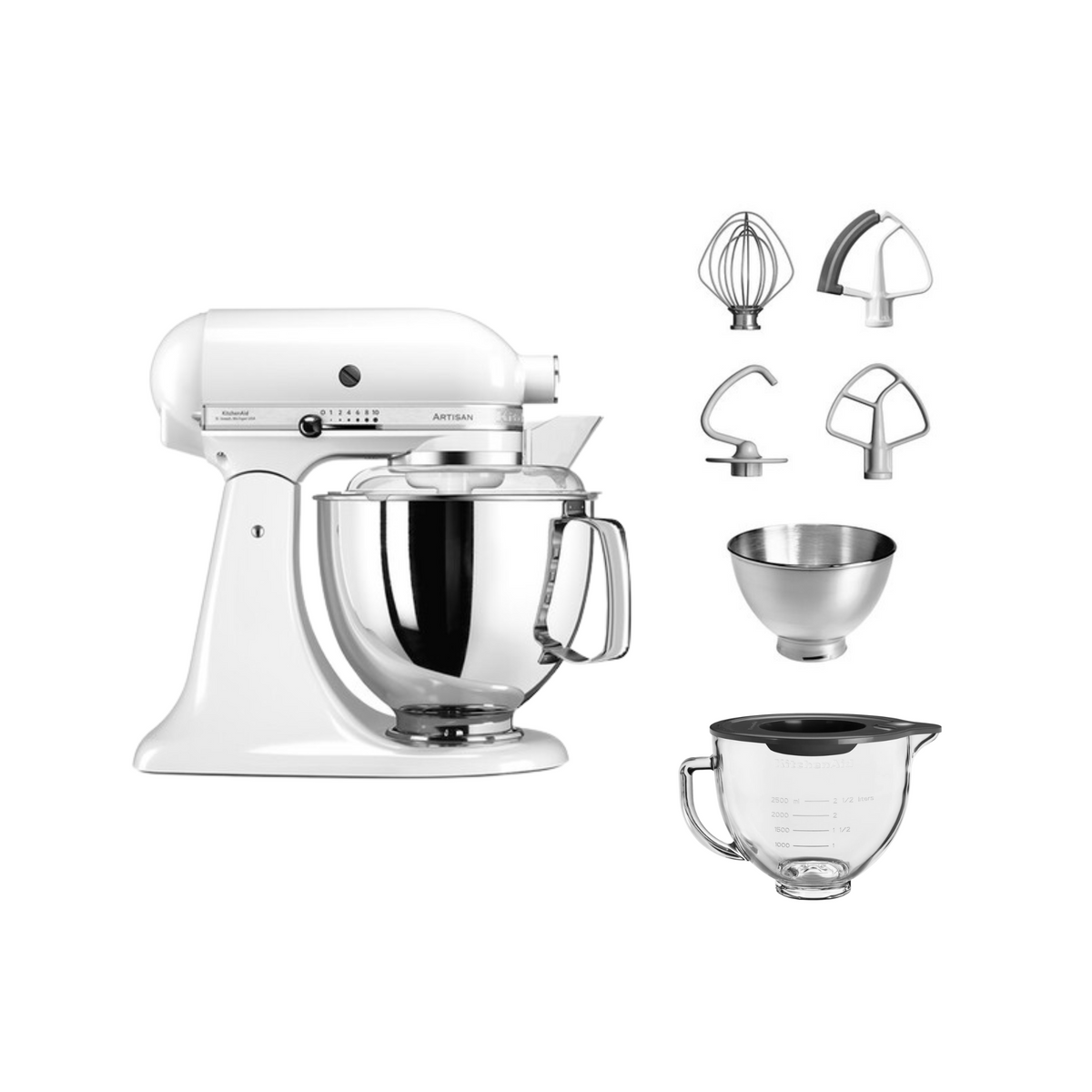 KitchenAid Artisan 5KSM175 Küchenmaschine Set 4,8 l