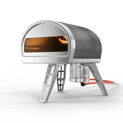Gozney Roccbox Pizzaofen Set mit Abdeckhaube und Servierteller