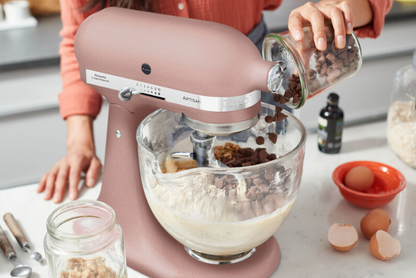 KitchenAid 4,8 L 5KSM185 Artisan Küchenmaschine Beginnerset Artisan Gemüseschneider+Flexirührer