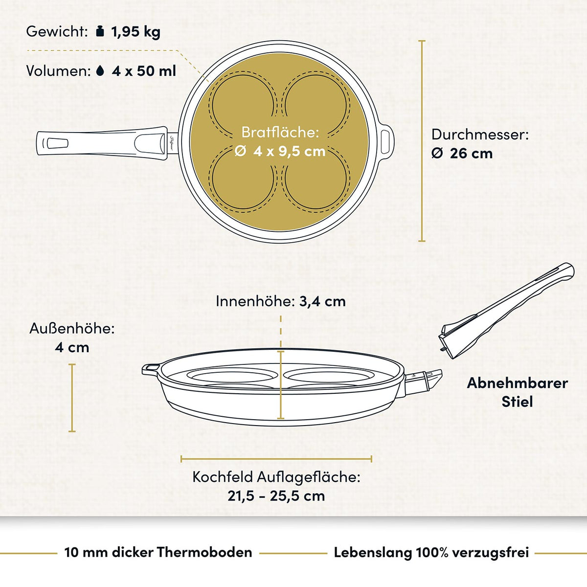 Aluguss Muldenpfanne Ø 26 cm