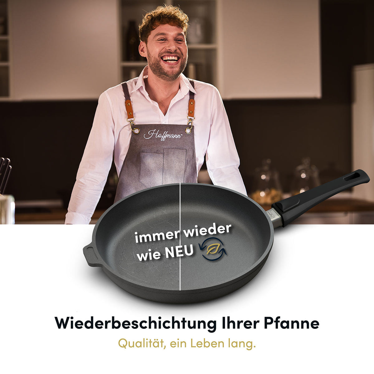 Aluguss Stielkasserolle mit abnehmbarem Stiel Ø 18 cm