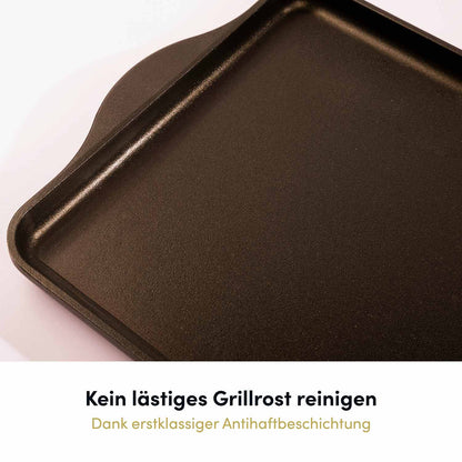 Teppanyakiplatte Grillplatte Plancha Aluguss 49x29 cm